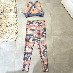 Koral Rose Quartz/Hematite Endpoint Energy Cross Back Sports Bra & leggings